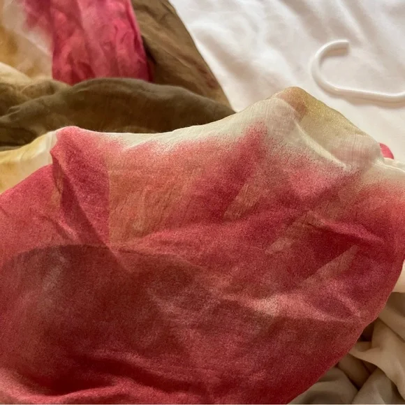 NWT Zara Tie Dye Cowl Neck Maxi Slip Dress Jewel Bead Detailing Medium Green - Picture 12 of 12